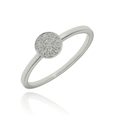 Fehér arany gyűrű 52-es méret (B49286)